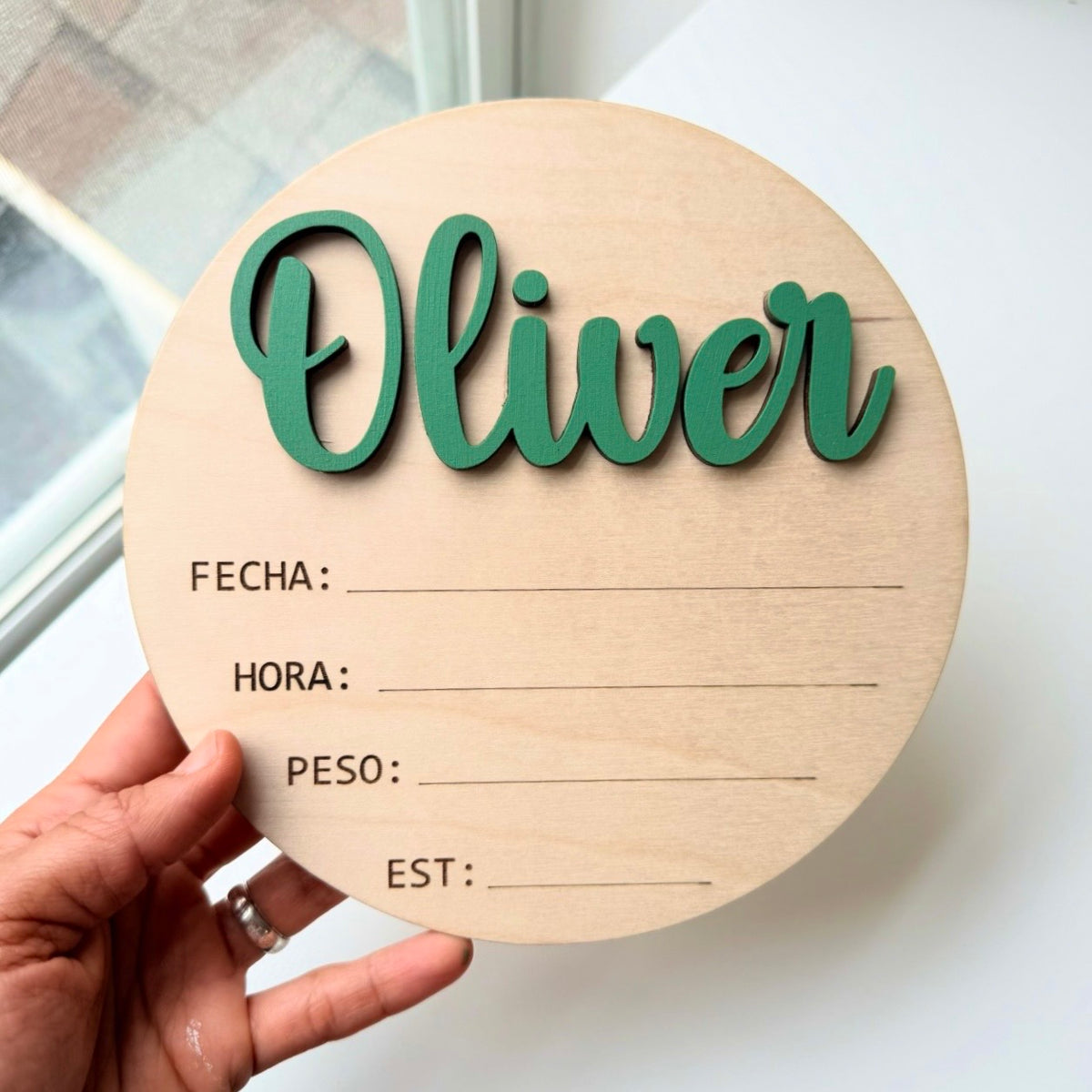 Sign with Name Dimensions