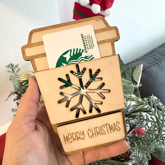Vaso tarjeta de regalo Navidad