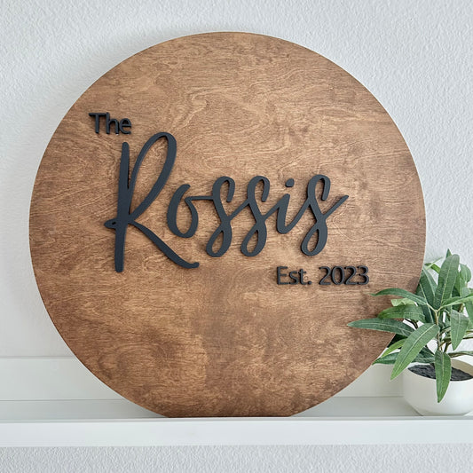 Family Name Plaque