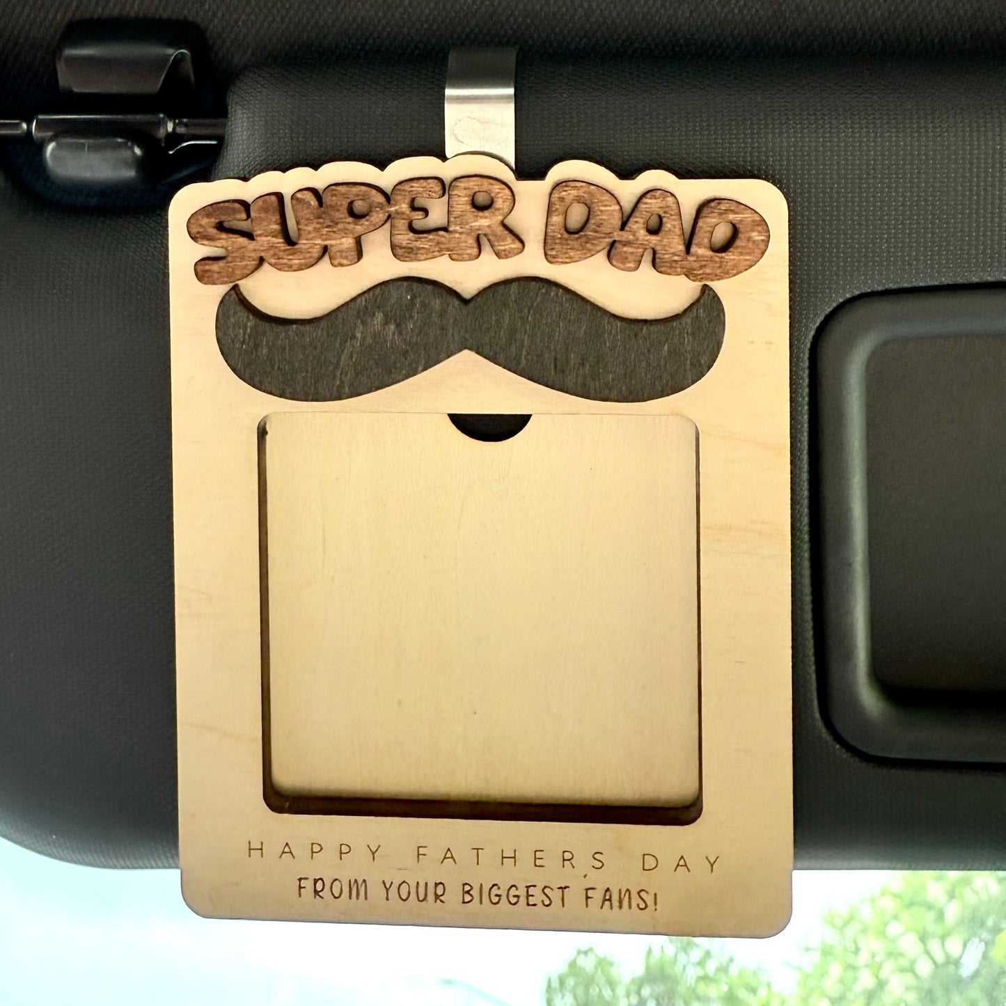 Clip para visera de auto para Papá