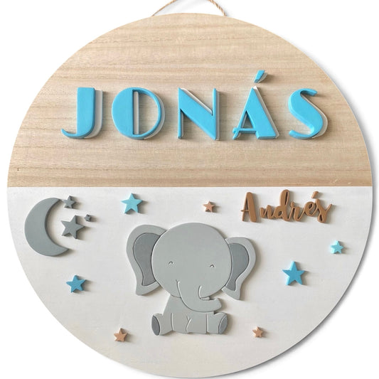 Cartel Nombre Elefante niño