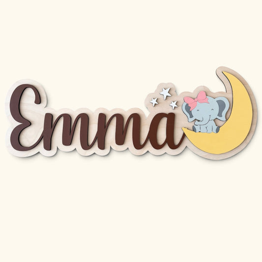 Nombre con silueta Elefante